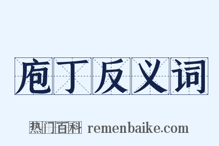 庖丁反义词是什么意思的图片